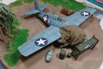 Diorama épave d&rsquo;un Wildact F4F-4 Guadalcanal | HobbyBoss 1/48